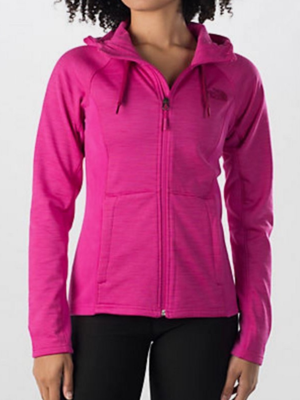 The North Face Castle Crag Hoodie Jacket Stretch Full Zip Coat Pink Medium